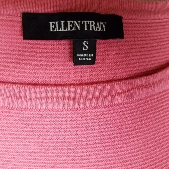 NEW Ellen Tracy S Ribbed Knit Pullover Sweater in Pink - Picture 7 of 8